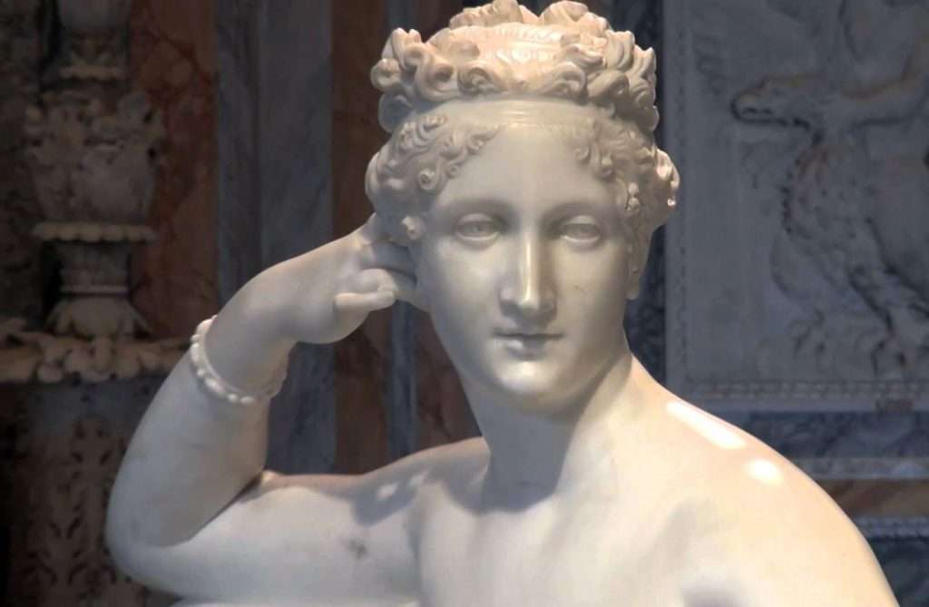 Paolina Bonaparte Borghese nelle sembianze di Venere vincitrice, Antonio Canova, 1808 - Photo Credits Pinterest - nanozine.org