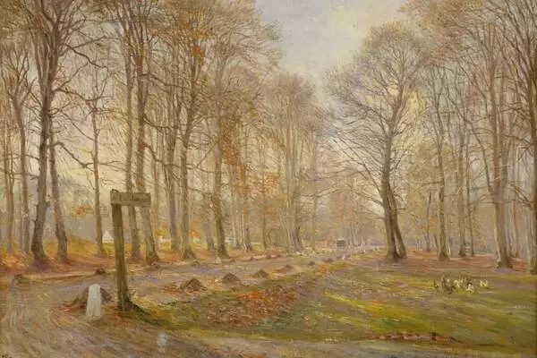 Theodor Philipsen_Late Autumn Day in the Jgersborg Deer Park_photocredit:wikimedia