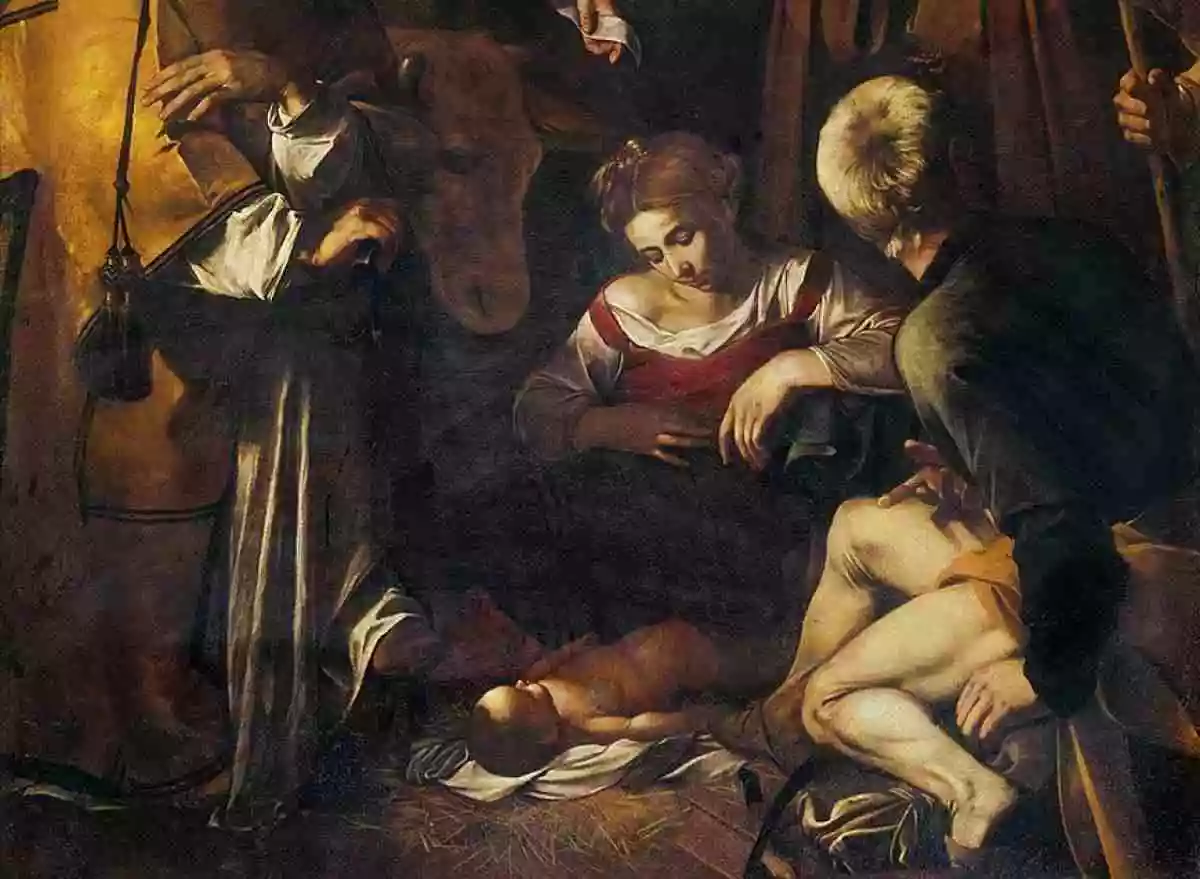 Natività con i Santi Lorenzo e Francesco d’Assisi, 54 anni fa veniva rubato il famoso dipinto di Caravaggio Natività con i Santi Lorenzo e Francesco d'Assisi, fonte michelangelobuonarrotietornato.com