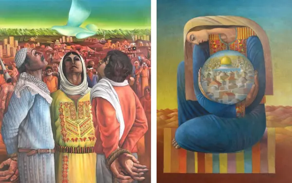 S. Mansour_Perseverance and Hope, 1976_A woman carrying Jerusalem. 1979_photocrtedit:wikipedia