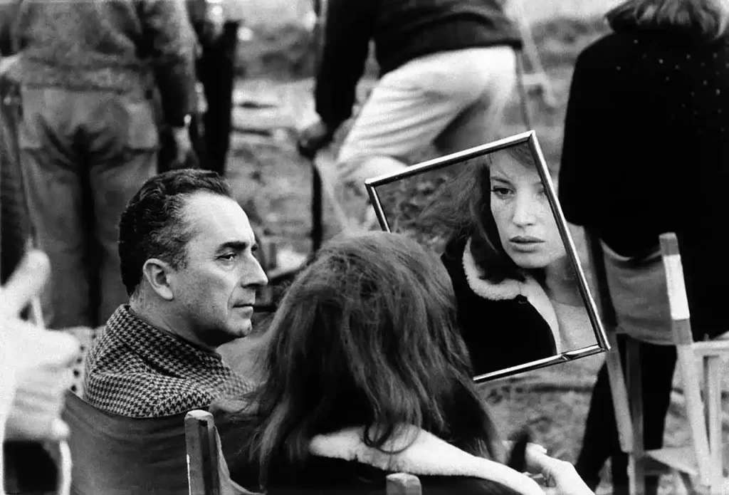 Monica Vitti e Antonioni - Photo Credits flashbak.com