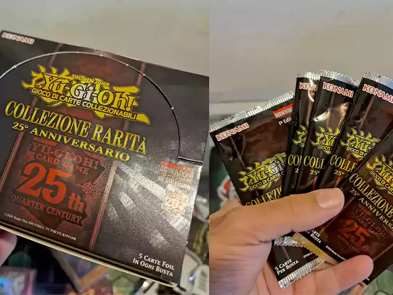 Yu-Gi-Oh! 25° Anniversario Collezione Rarità 1ª Edizione - Busta Con 5 Carte In Italiano, Gioco Di Carte Collezionabili