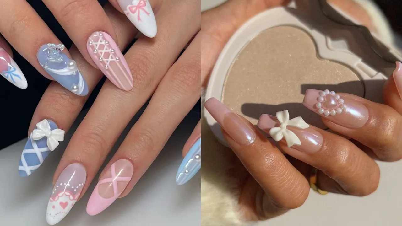 Il trend coquette ha colpito anche le unghie: i fiocchi sono (letteralmente) ovunque
