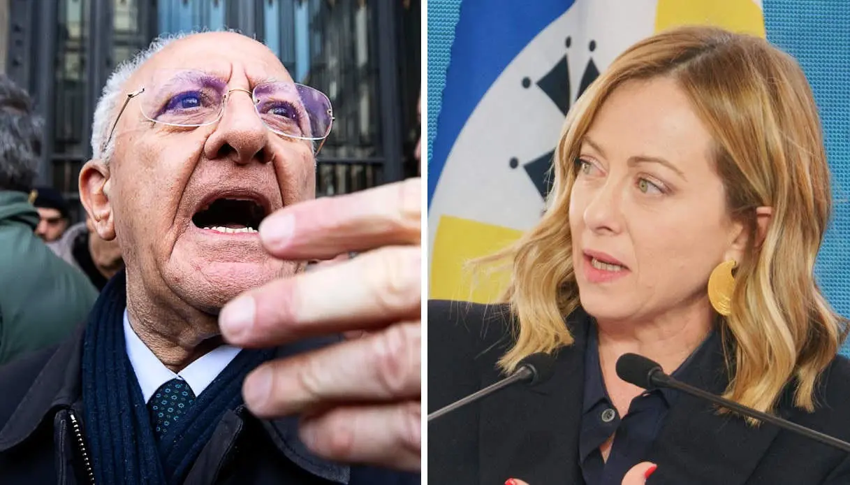 Giorgia Meloni a Vincenzo De Luca, ”Lavori anziché manifestare” e arriva la replica del governatore: ”Lavori lei, stron*za”