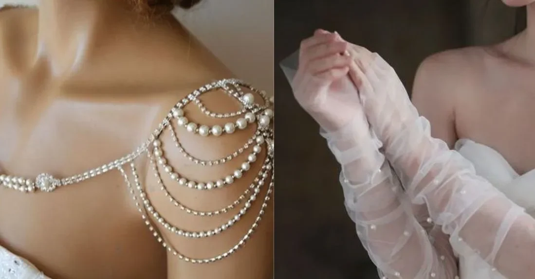 Sono le perle il nuovo trend per la stagione dei matrimoni 2024: dall’abito alla torta, ecco tutte le inspo Perle matrimoni 2024 © Pinterest