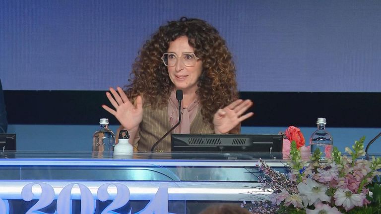 Sanremo 2024, Teresa Mannino in conferenza stampa