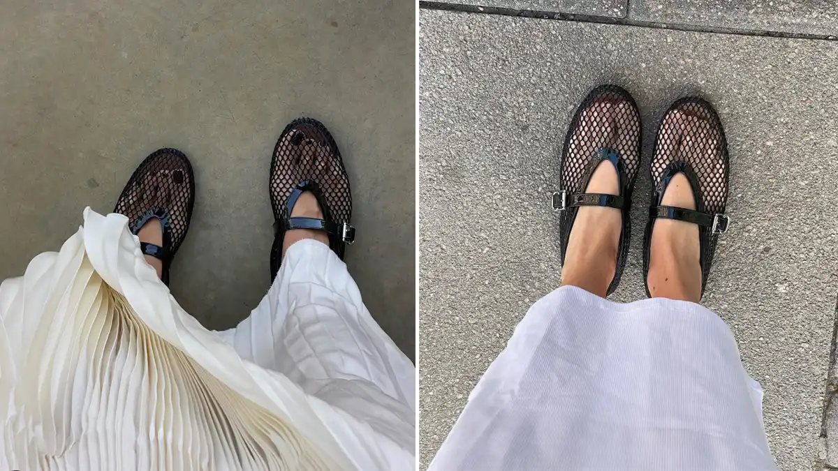 Ballerine mesh: la combo ballerine più rete che fa impazzire tiktok ballerine mesh © grazia
