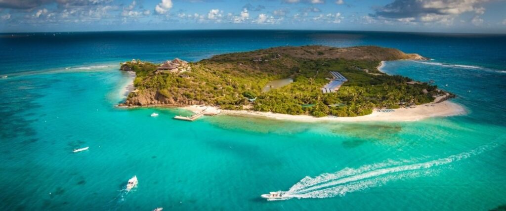 isola necker vista dall'alto