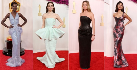 Oscar 2024: sul red carpet vincono Emma Stone impeccabile e Margot Robbie in black