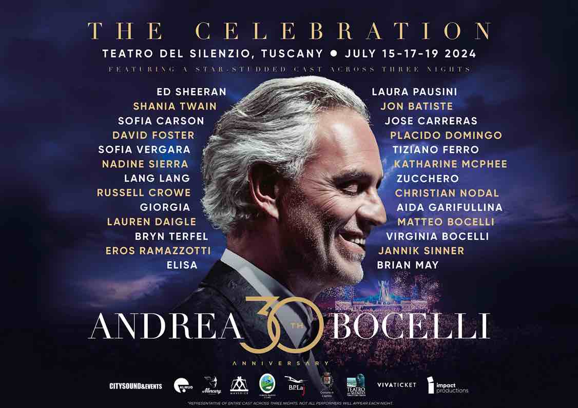 The Celebration: da Bocelli arrivano Brian May, Elisa, Eros Ramazzotti e Jannik Sinner The Celebration, Bocelli : tra gli ospiti anche Elisa, Eros Ramazzotti, Brian May e Jannik Sinner