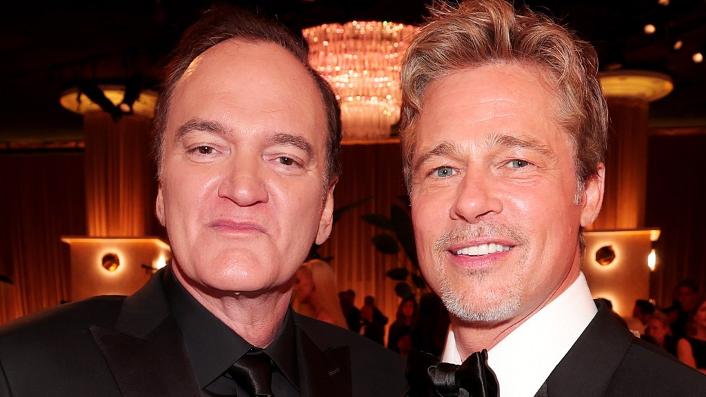 Quentin Tarantino e Brad Pitt, ultimo film "The Movie Critic", foto da Deadline 