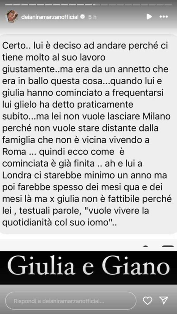 Giulia De Lellis Giano Del Bufalo