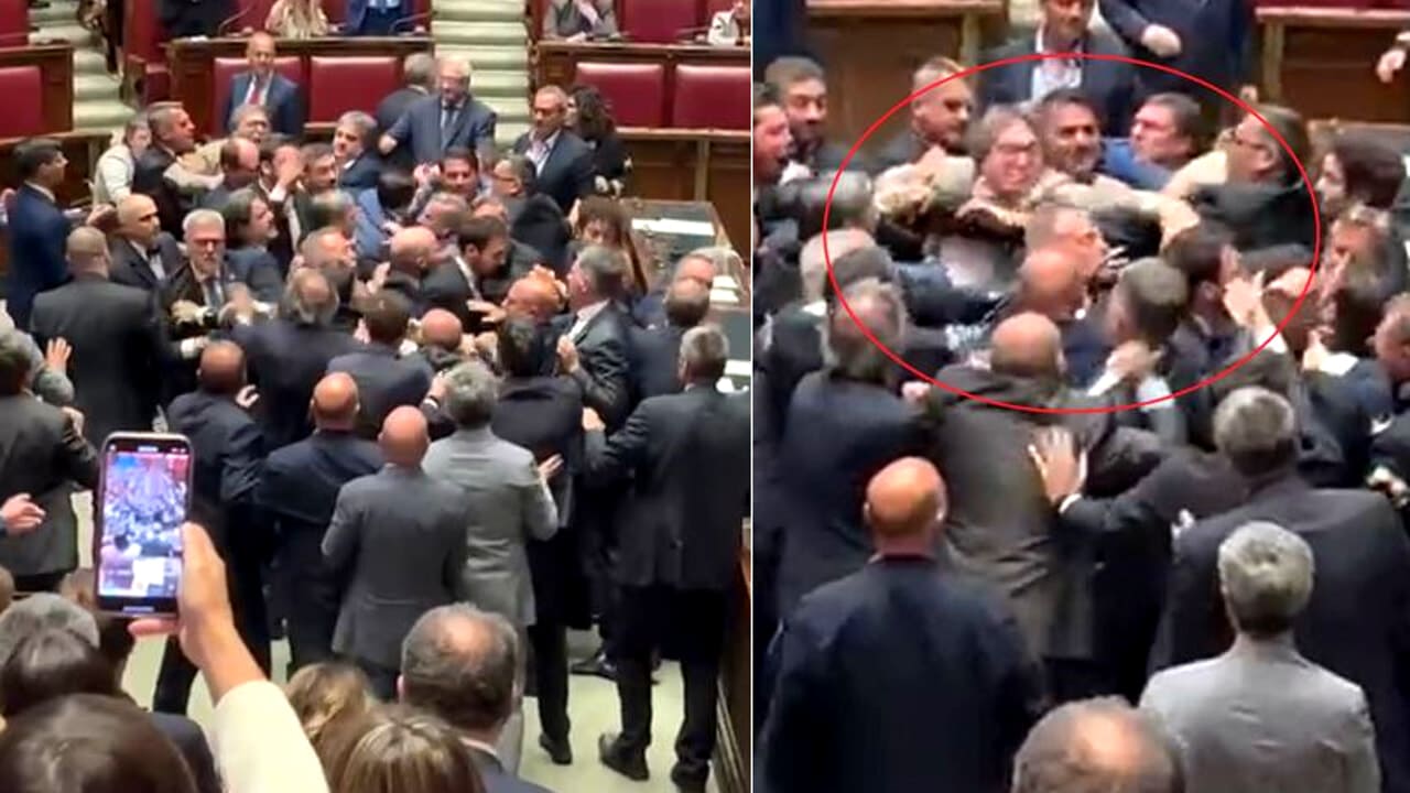Rissa fra parlamentari alla Camera, colpito il deputato Leonardo Donno e portato via in carrozzina
