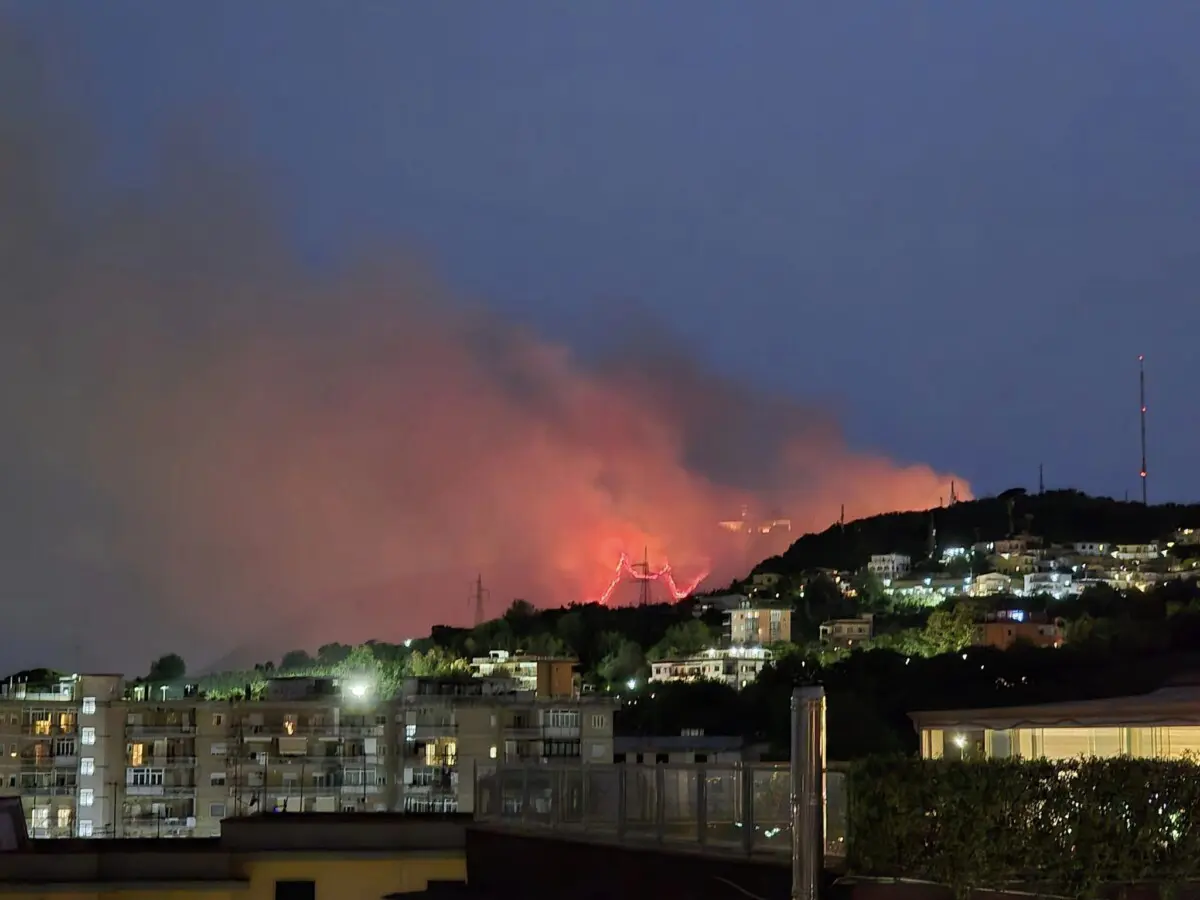 Incendio ai Camaldoli, Napoli avvolta dalla cenere