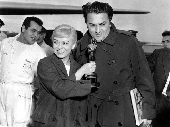 Federico Fellini e la moglie Giulietta Masina