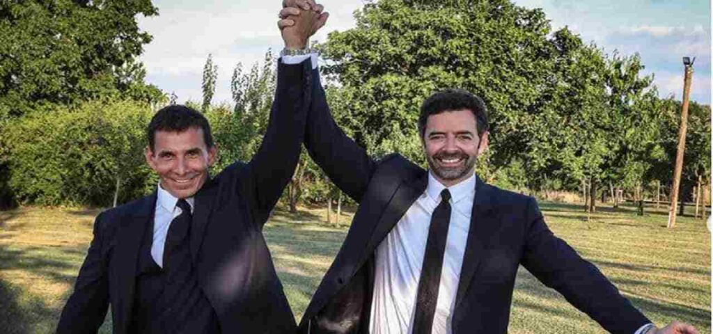 Alberto Matano e il marito Riccardo