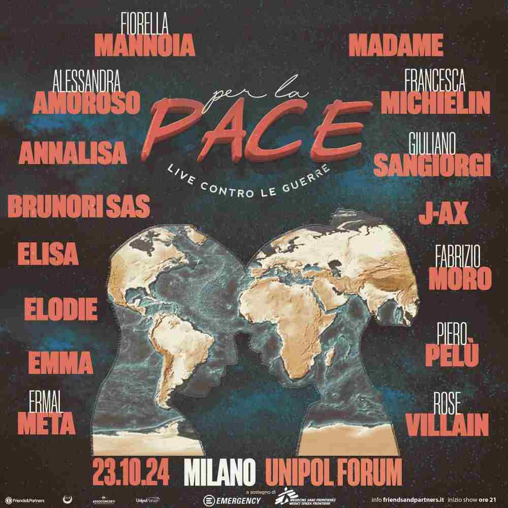 "Per La Pace - Live Contro Le Guerre" : il cast