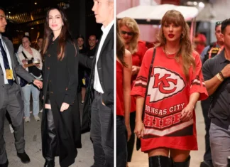 Taylor Swift e Anne Hathaway lanciano il trend dello stivale sopra il ginocchio: ecco le inspo