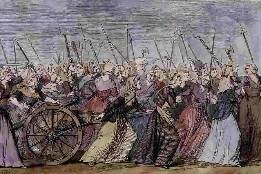 il 5 ottobre 1789 ci fu la marcia su Versailles, fonte meisterdrucke.it