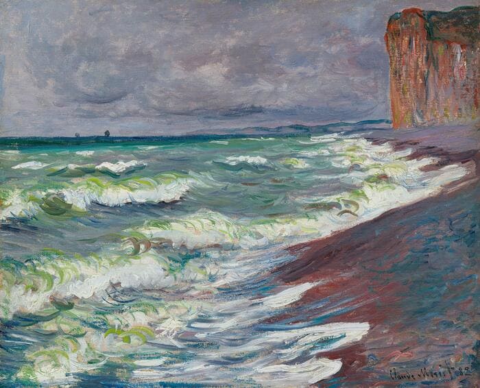 Mer agitée à Pourville Monet