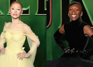 Ariana Grande ricrea l’iconico look di Wicked di Broadway durante l’ultima premiere a Londra