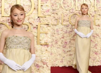 Golden Globes 2025, il red carpet: Ariana Grande totally Audrey Hepburn, Emma Stone in rosso (e con un pixie cut)