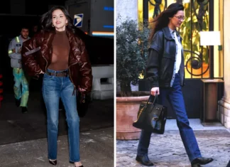 I jeans straight (preferiti da Selena Gomez) sono il modello perfetto per questa primavera 2025