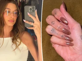 Hailey Bieber porta i pois in trend: la manicure dell’estate 2025 è lucida, leggera e super cool