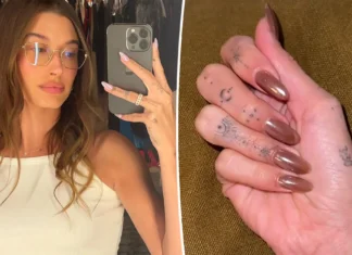 Hailey Bieber porta i pois in trend: la manicure dell’estate 2025 è lucida, leggera e super cool