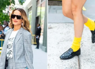Quest’estate sì al preppy style e sì ai calzini giallo canarino (parola di Rita Ora)