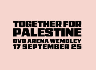 Il concerto “Together For Palestine” si terrà a Londra il 17 settembre