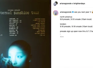 The eternal sunshine tour di Ariana Grande: date e biglietti ariana grande the eternal sunshine tour
