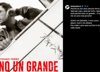 “Sono un grande” è il nuovo album di Tiziano Ferro: uscirà il 24 ottobre