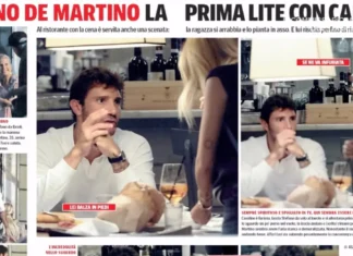 Prima lite pubblica tra Stefano De Martino e la fidanzata Caroline, lo lascia solo al ristorante e poi fuori casa