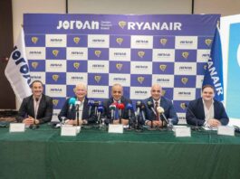 Ryanair amplia la rete invernale verso la Giordania con 18 rotte che collegano Amman a 12 Paesi dell’UE