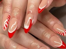 Sono arrivate le candy cane nails (e TikTok è impazzito per il Natale)