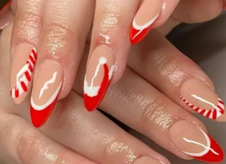 Sono arrivate le candy cane nails (e TikTok è impazzito per il Natale)