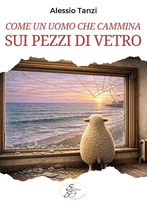 come uomo cammina pezzi vetro