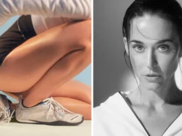 Katy Perry in modalità sporty girl per Balenciaga (e le sneakers diventano di nuovo il centro del look)
