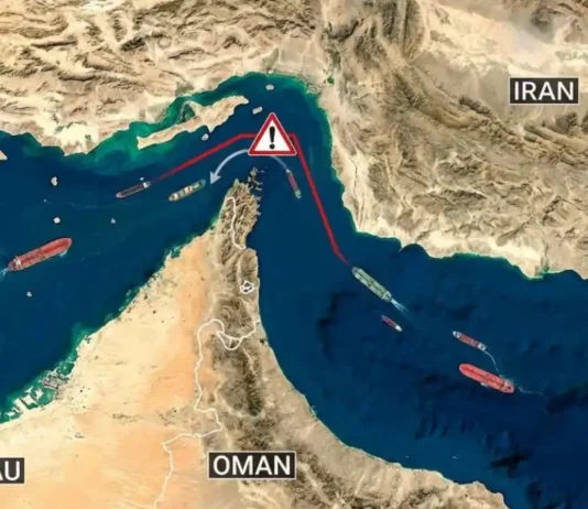 Nello stretto di Hormuz, il traffico marittimo è del tutto interrotto dopo i nuovi attacchi Usa all’Iran Stretto Hormuz Mine - Photo Credits www.lospecialegiornale.it