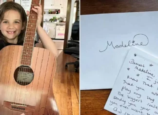 Taylor Swift ha inviato una chitarra autografata a una fan di otto anni: “Mi hai fatta sorridere tantissimo”