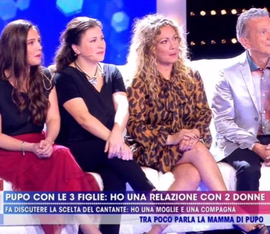 Chi sono le tre figlie di Pupo, Ilaria e Clara con la moglie Anna e Valentina (nata da una relazione extraconiugale e riconosciuta dopo)
