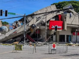 Terremoto nelle Filippine: 37 vittime e 487 feriti, ma il bilancio potrebbe aumentare Filippine Vittime - Photo Credits Italpress
