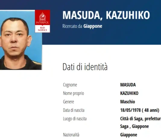 Giappone, Kazuhiko Masuda accusato di rapina-omicidio: finito nella lista dei ricercati dell’Interpol Kazuhiko Masuda Interpol - Screen effettuato dalla pagina ufficiale dell'Interpol