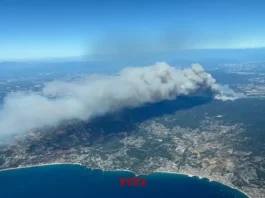 Maxi incendio fuori controllo in Costa Brava in Catalogna, devastati 750 ettari e 12 mila persone bloccate in casa