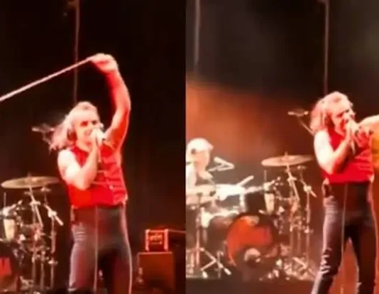“Lo scalpo di quella grandissima testa di c… di Trump”, senza freni Piero Pelù con un manichino sul palco (Video)